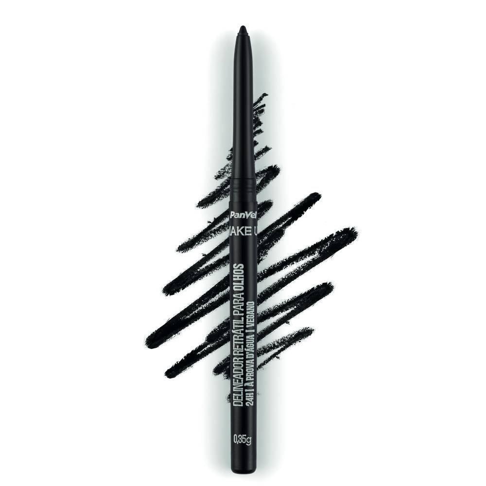 Delineador Retrátil Para Olhos Panvel Make Up Preto 0,35g - Lapiseira - 3
