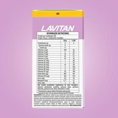 Suplemento Alimentar Lavitan 50+ Mulher Com 60 Comprimidos