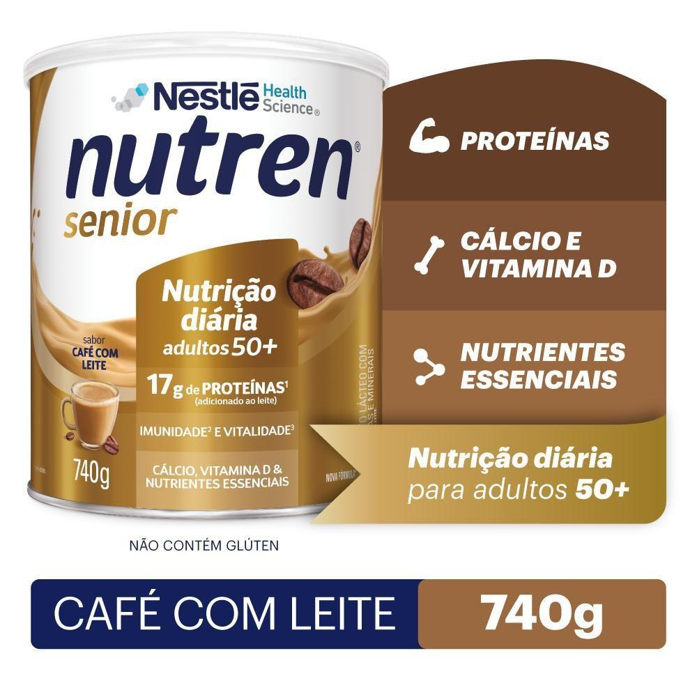 Complemento Alimentar Nutren Senior Café Com Leite 740g - 1