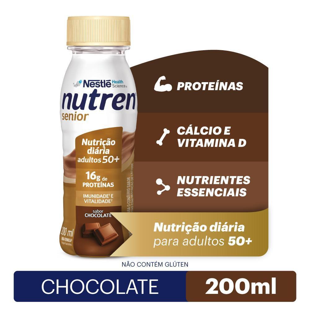 Complemento Alimentar Nutren Senior Chocolate Zero Lactose 200ml - 1