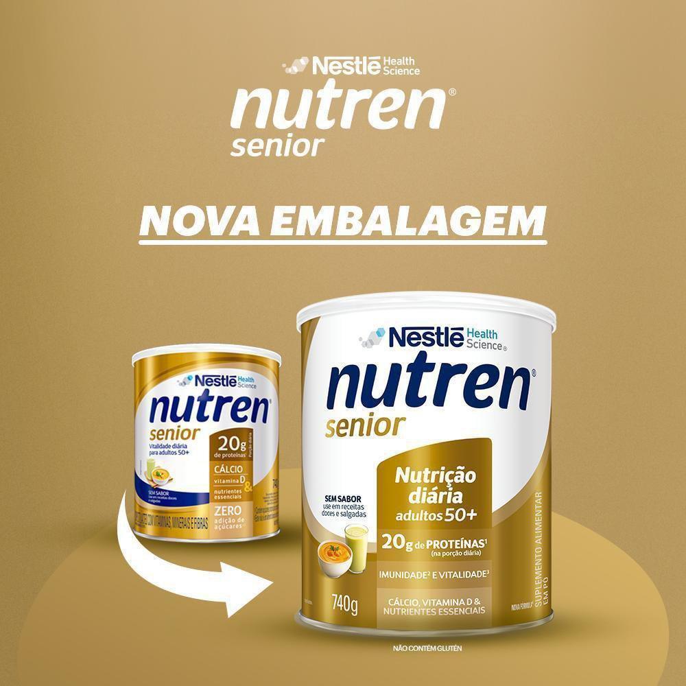Complemento Alimentar Nutren Senior Sem Sabor 740g - 3