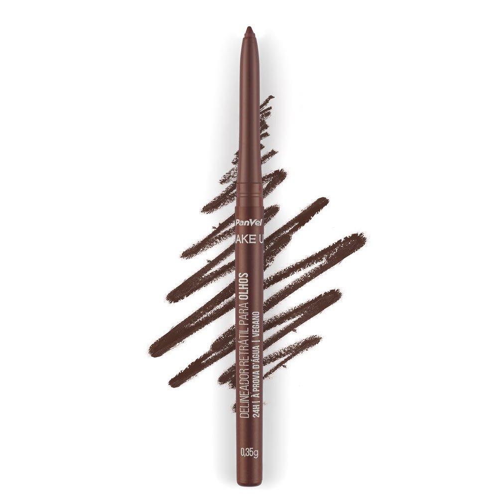 Delineador Retrátil Para Olhos Panvel Make Up Marrom 0,35g - Lapiseira - 3