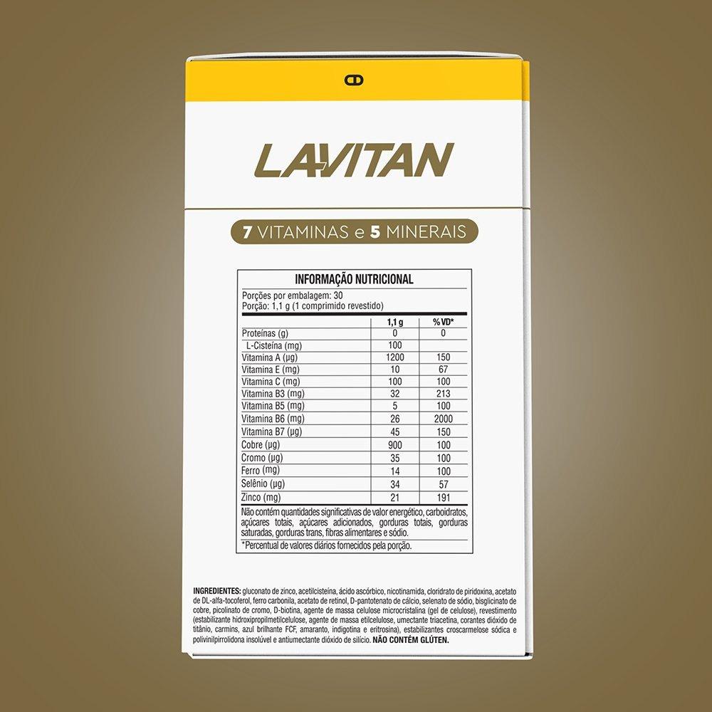 Suplemento Alimentar Lavitan Cabelos E Unhas Com 30 Cápsulas - 3
