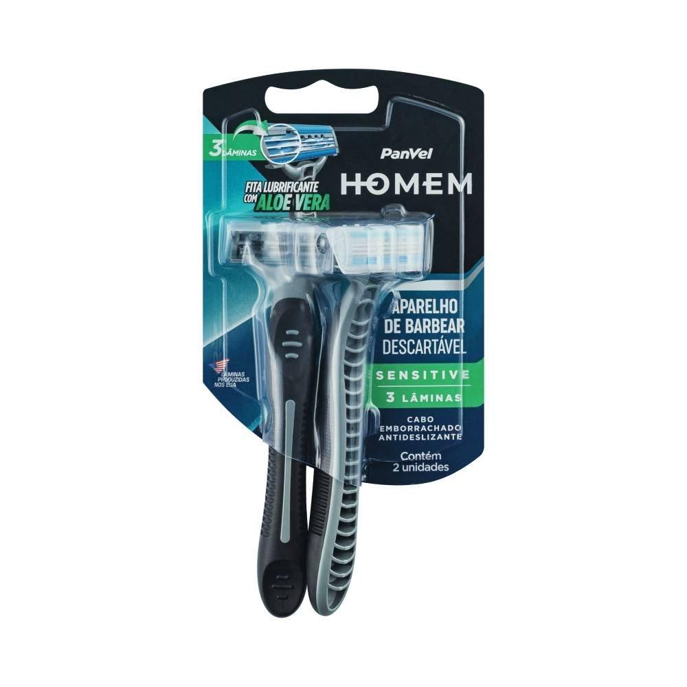 Aparelho De Barbear Descartável Panvel 3 Lâminas Com 2 Unidades - 1