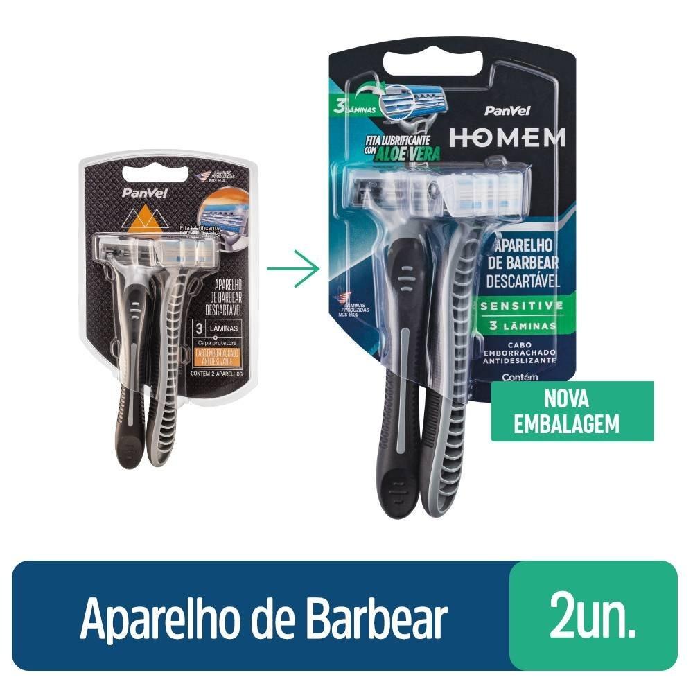 Aparelho De Barbear Descartável Panvel 3 Lâminas Com 2 Unidades - 2