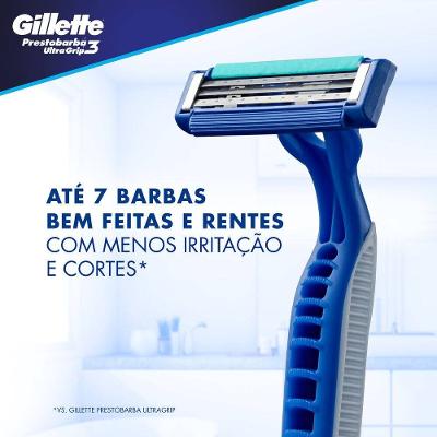 Aparelho De Barbear Descartável Gillette Prestobarba Ultragrip 3 Com 2