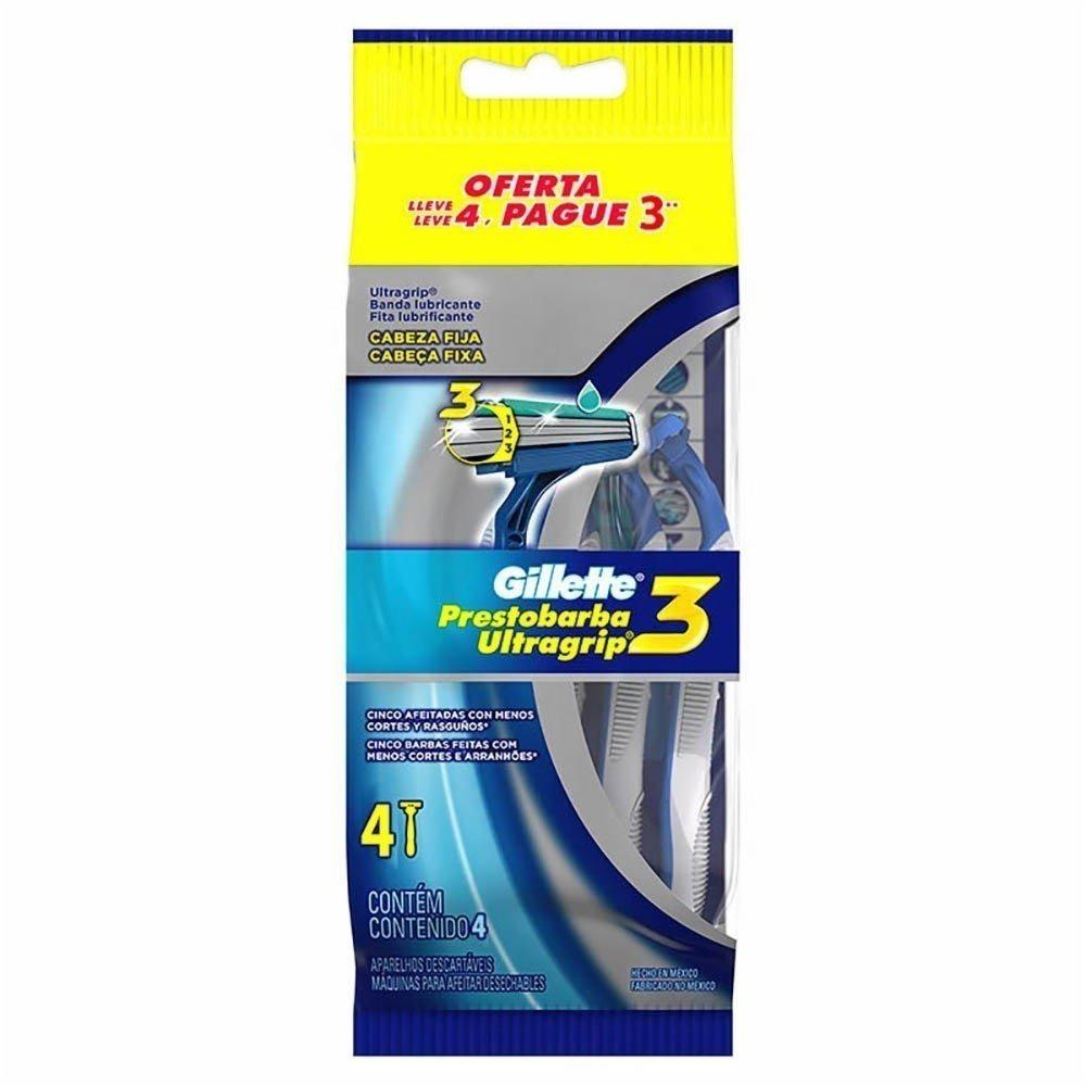 Aparelho Barbear Gillette Prestobarba Ultragrip3 Leve 4 Pague 3 - 1