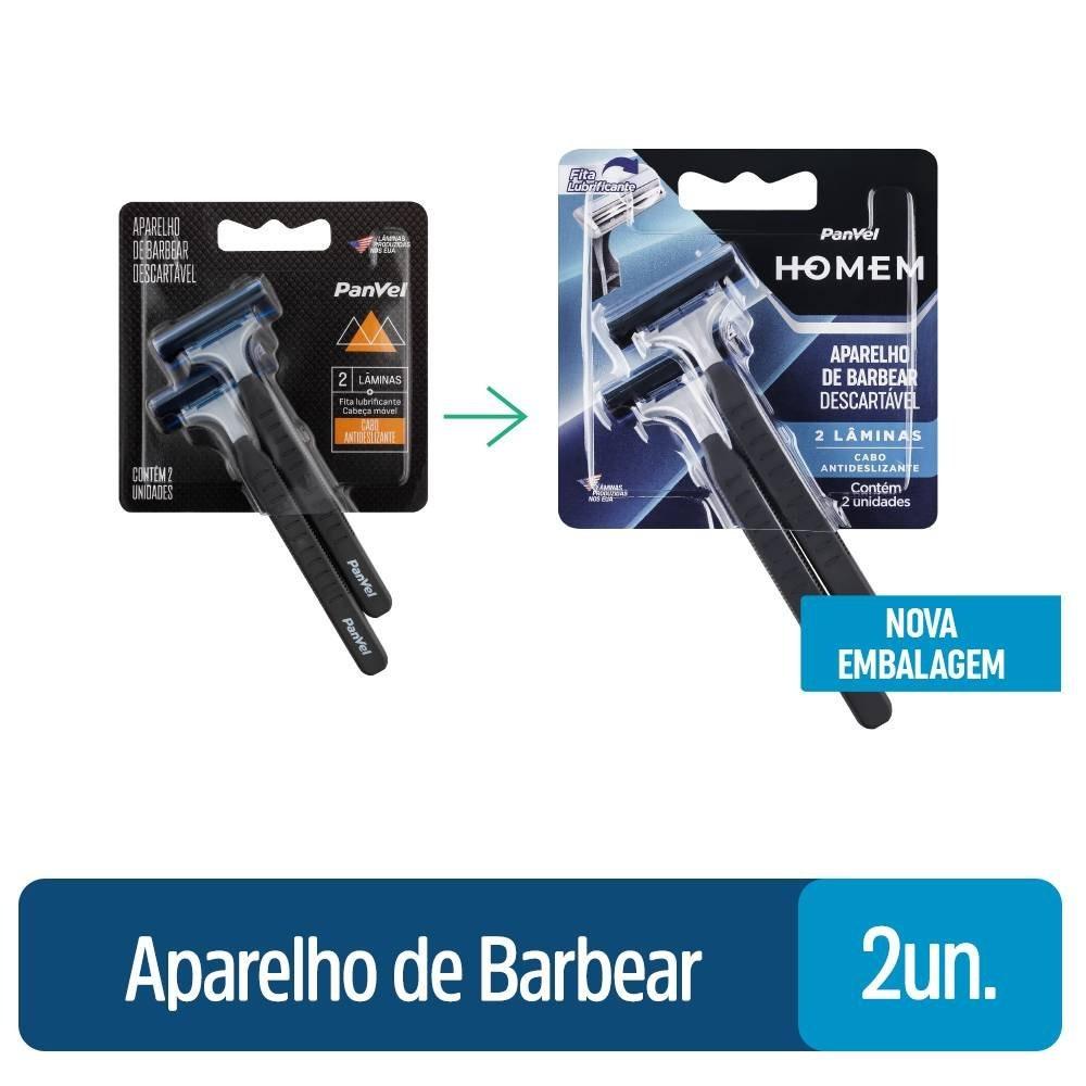 Aparelho De Barbear Descartável 2 Lâminas Panvel Com 2 Unidades - 1