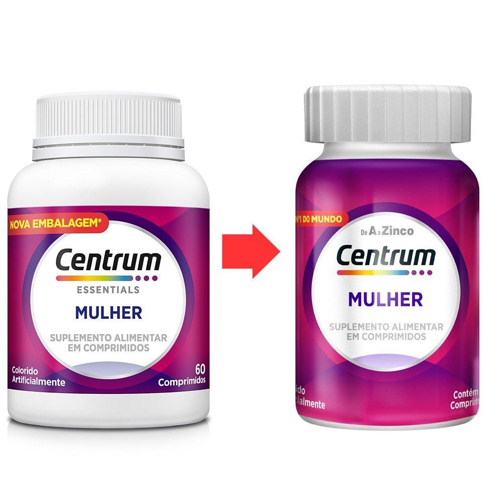Centrum Mulher Multivitamínico De A A Zinco Com Vitaminas E Minerais 60 Comprimidos - 3