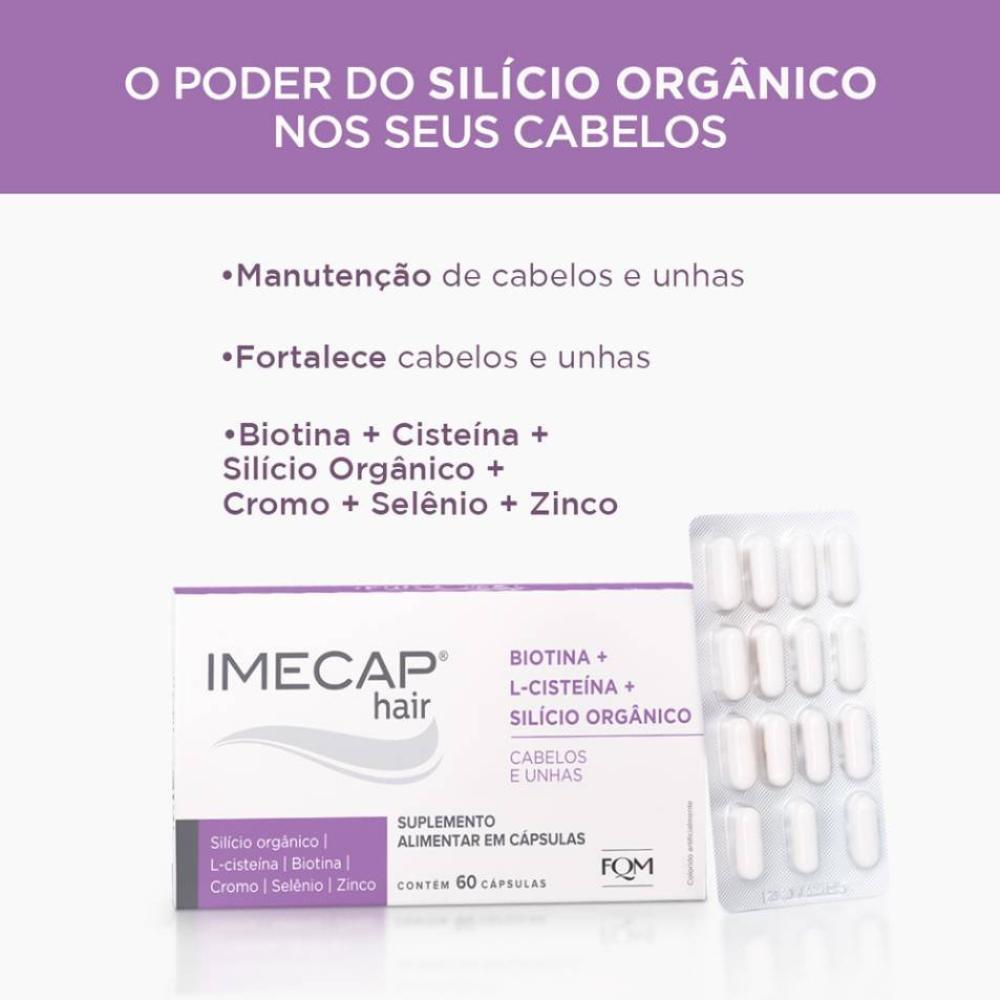 Imecap Hair Silício Orgânico Nutracêutico Para Cabelos E Unhas 60 Cápsulas - 2