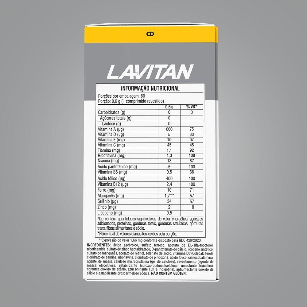 Multivitamínico Lavitan 50+ Com 60 Comprimidos - 3