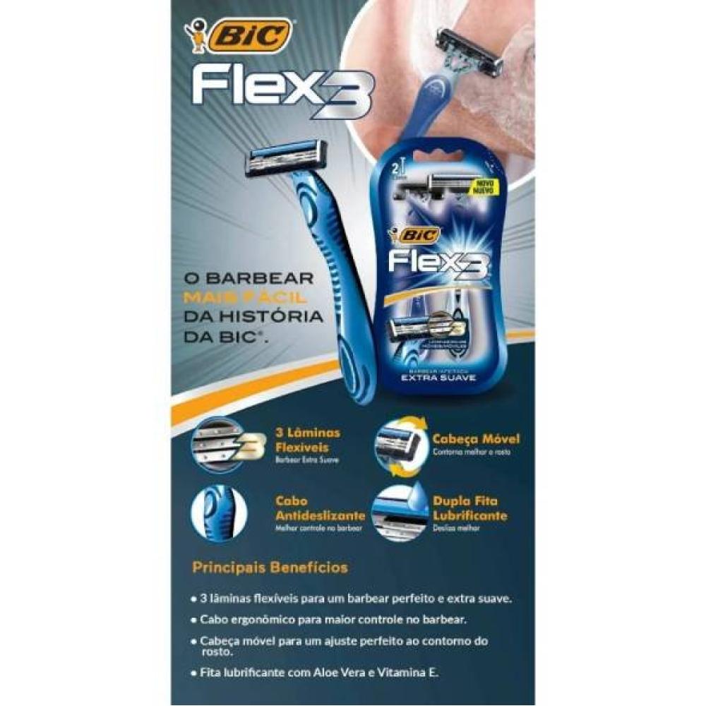 Aparelho De Barbear Bic Flex 3 Com 2 - 4