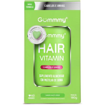Gummy Hair Maça Verde 60 Gomas