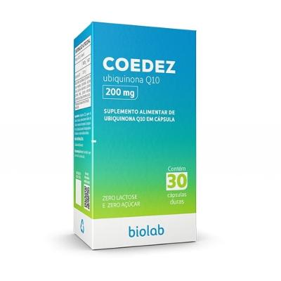 Suplemento Alimentar Coedez Ubiquinona Q10 200mg Biolab Com 30 Comprimidos