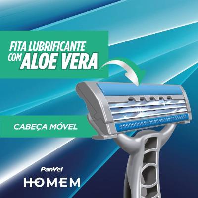 Aparelho De Barbear Descartável Sensitive 3lâminas Panvel Homem Pack L4p3