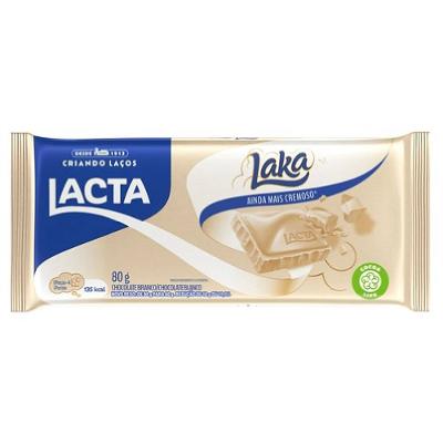 Chocolate Branco Barra Lacta Laka 80g