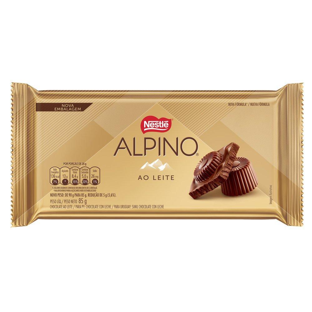 Chocolate Em Barra Alpino Ao Leite 85g - 1