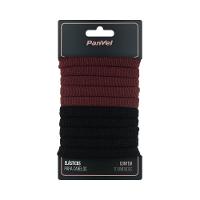 Elástico Para Cabelos Panvel Acessórios 15mm Com 2 Cores Preto / Marrom 10 Unidades - 1