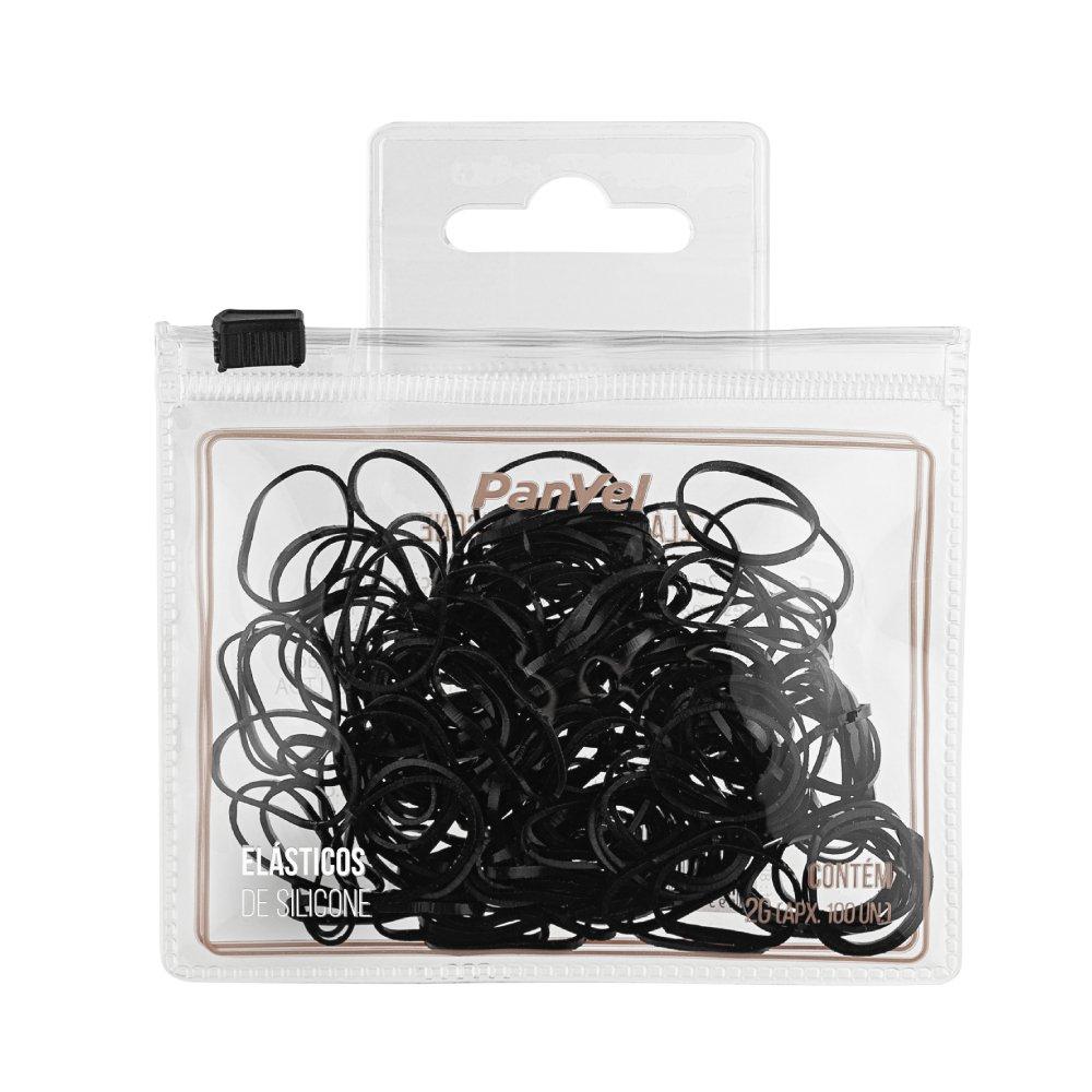 Elásticos De Silicone Panvel Acessórios Preto Com 100 Unidades - 1