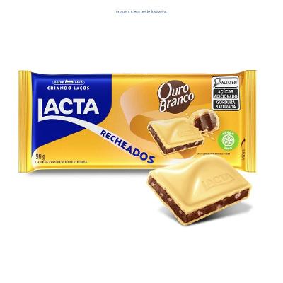 Chocolate Em Barra Lacta Ouro Branco 98g