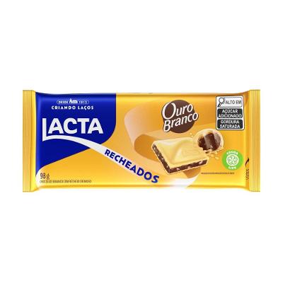 Chocolate Branco Lacta Recheado De Ouro Branco 98g