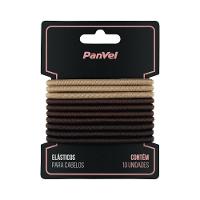 Elástico Para Cabelos 3 Cores Marrom 4mm 10 Unidades Panvel Acessórios - 1