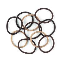 Elástico Para Cabelos 3 Cores Marrom 4mm 10 Unidades Panvel Acessórios - 2