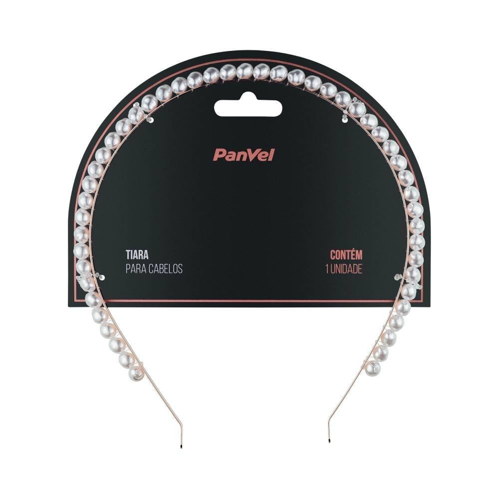 Tiara Para Cabelos De Metal Com Pérolas Panvel Acessórios Coleção Verão Romântico Vibrante - 3