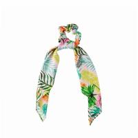 Elástico Para Cabelos Scrunchie Com Lenço Panvel Acessorios Estampa Neon Tropical - 2