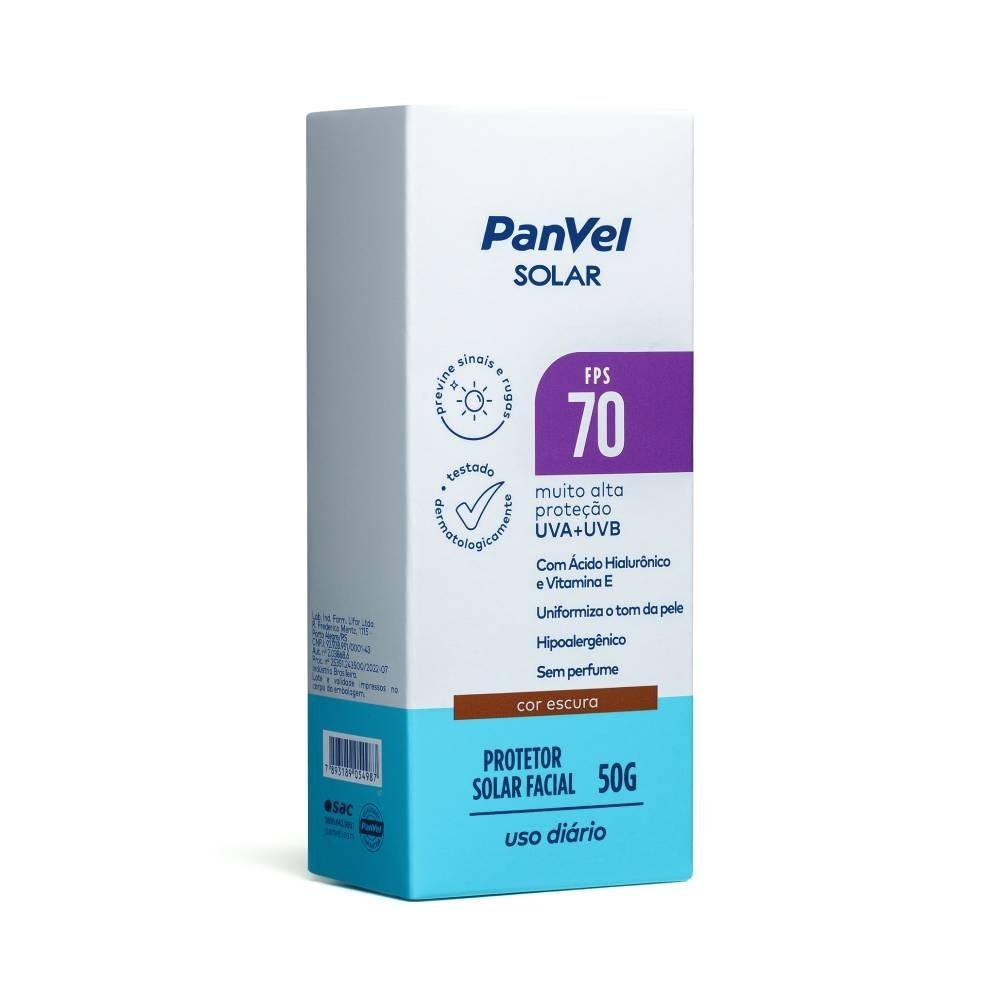 Protetor Solar Facial Panvel Fps70 Cor Escura 50g - 3