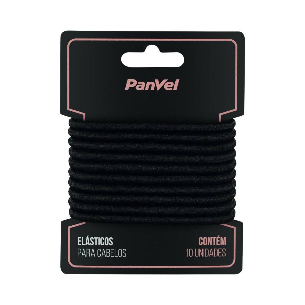 Elástico Para Cabelos Preto 4mm 10 Unidades Panvel Acessórios - 1