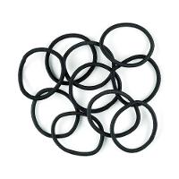 Elástico Para Cabelos Preto 4mm 10 Unidades Panvel Acessórios - 4