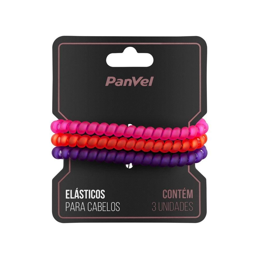 Elástico Para Cabelo Mola Slim Rosa Vermelho E Roxo Panvel Acessórios Coleção Dream - 1