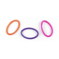 Elástico Para Cabelo Mola Slim Rosa Vermelho E Roxo Panvel Acessórios Coleção Dream - 2