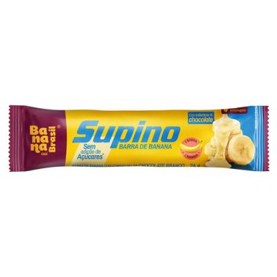 Barra De Frutas Supino Banana E Chocolate Branco Zero 24g