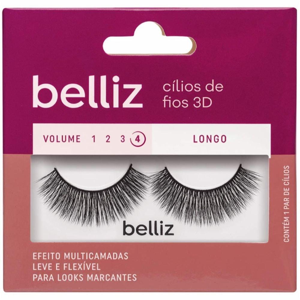 Cílios Postiços Belliz Fios 3d Longo Volume 4 - 1