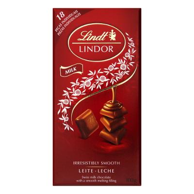 Chocolate Barra Lindt Lindor Singles Ao Leite 100g