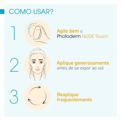 Protetor Solar Facial Bioderma Photoderm Nude Touch Mineral Fps 50+ Cor 1.0 40ml