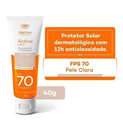 Protetor Solar Actine Colors Pele Clara Fps 70 40g
