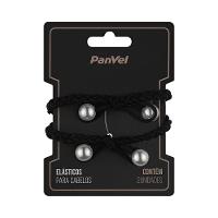 Kit 2 Elásticos De Cabelo Preto Trançados Com Pérolas Panvel Acessórios - 1