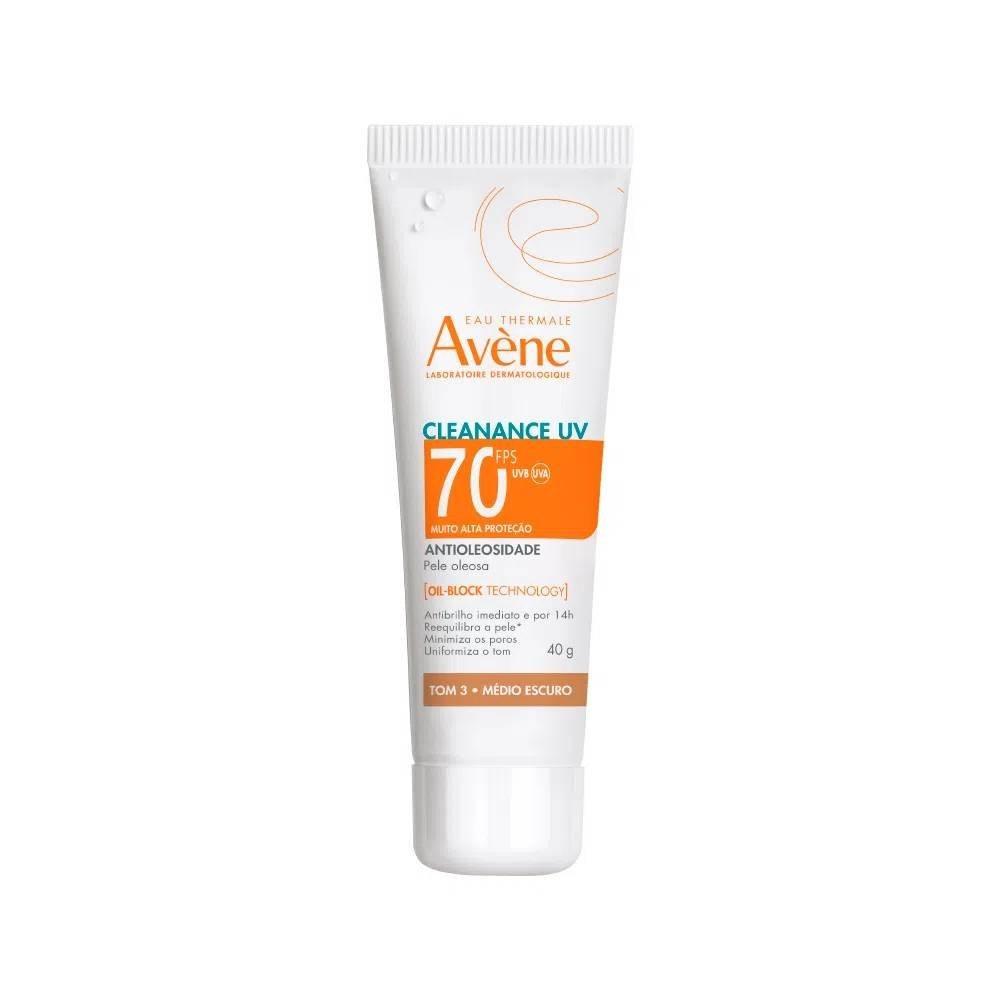 Protetor Solar Facial Avène Cleanance Uv Antioleosidade Fps70 40g Tom 3 Medio Escuro - 2