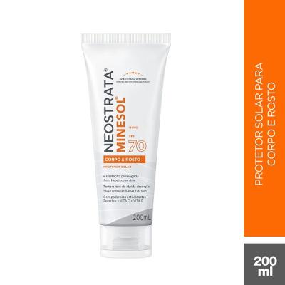 Protetor Solar Neostrata Minesol Corpo E Rosto Fps 70 200ml