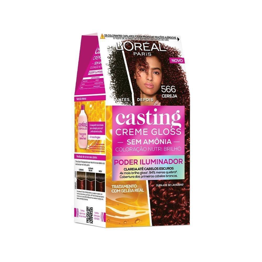 Tinta De Cabelo Casting Creme Gloss Poder Iluminador De L’oréal Paris 566 Cereja 230g - 2