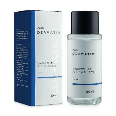 Tônico Facial Niacinamida 1,5% + Ácido Salicílico 0,5% Panvel Dermativ 200ml