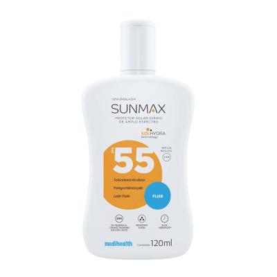 Protetor Solar Sunmax Fluid Pele Oleosa/mista Fps 55 120ml