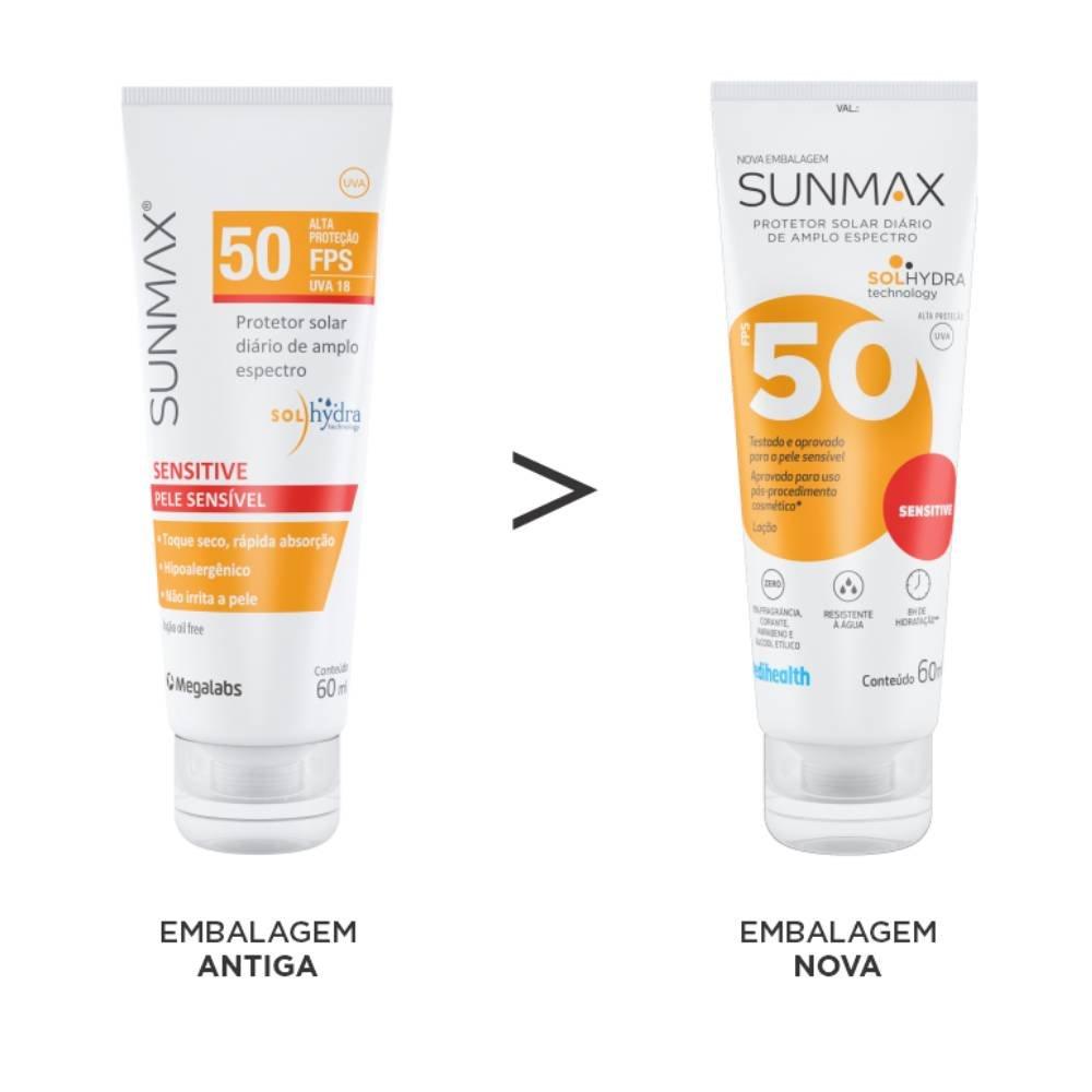 Protetor Solar Sunmax Sensitive Pele Sensível Fps 50 60ml - 2
