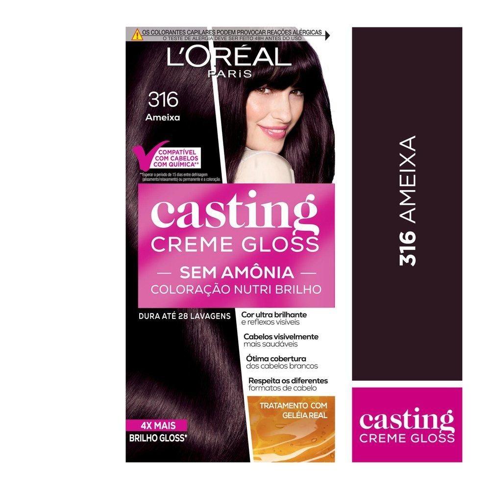 Tinta De Cabelo Casting Creme Gloss De L’oréal Paris 316 Ameixa 246g - 1