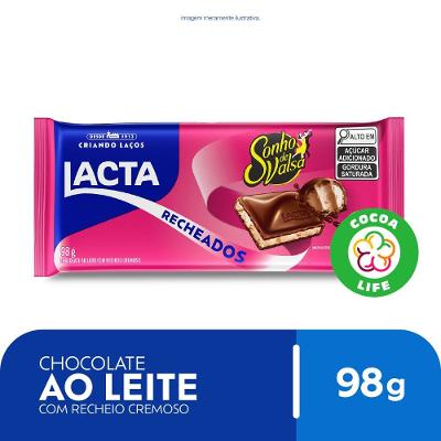 Chocolate Em Barra Lacta Sonho De Valsa 98g
