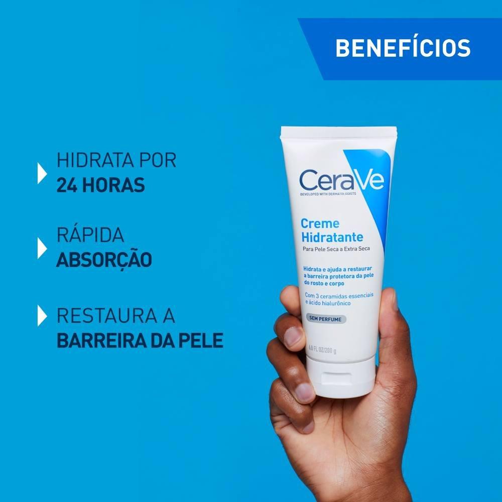 Creme Hidratante Corporal Cerave Ácido Hialurônico Ceramidas Para Pele Seca 200g - 3