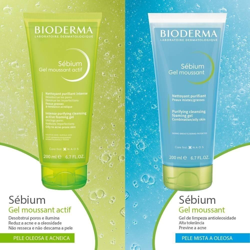 Gel Moussant Bioderma Sébium Limpeza Antioleosidade De Alta Tolerância Pump 100ml - 3